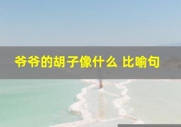 爷爷的胡子像什么 比喻句